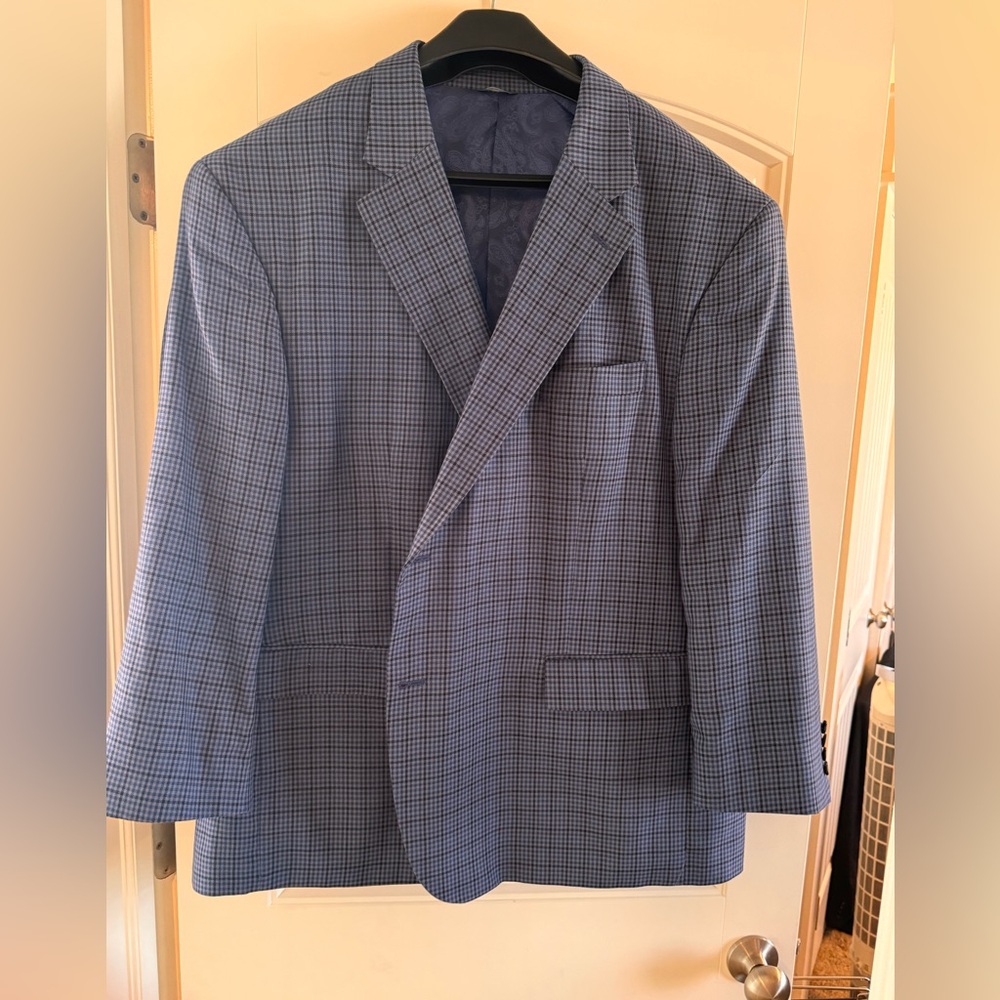 Oakhill Sport Coat Mens Sz 3XL 54/56R Blue/Black 
Great Shape! Lightly Worn
